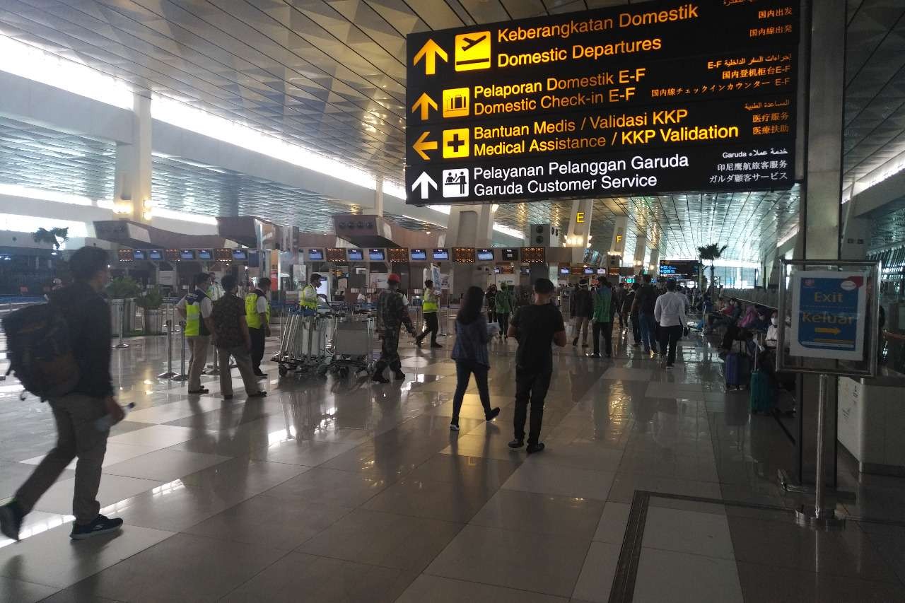 Kedatangan, suasana Bandara Soekarno Hatta Cengkareng, Tangerang Selatan. (Foto: Istimewa)