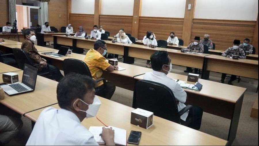Rapat Koordinasi Persiapan Penandatanganan MoU, di Komplek Kepatihan Danurejan Yogyakarta, Rabu 9 Februari 2022. (Foto: Kemenag)