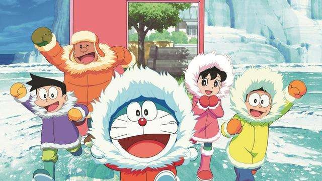 Salah satu poster film film animasi Doraemon Great Adventure In The Antarctic Kachi Kochi. (Foto: Istimewa)