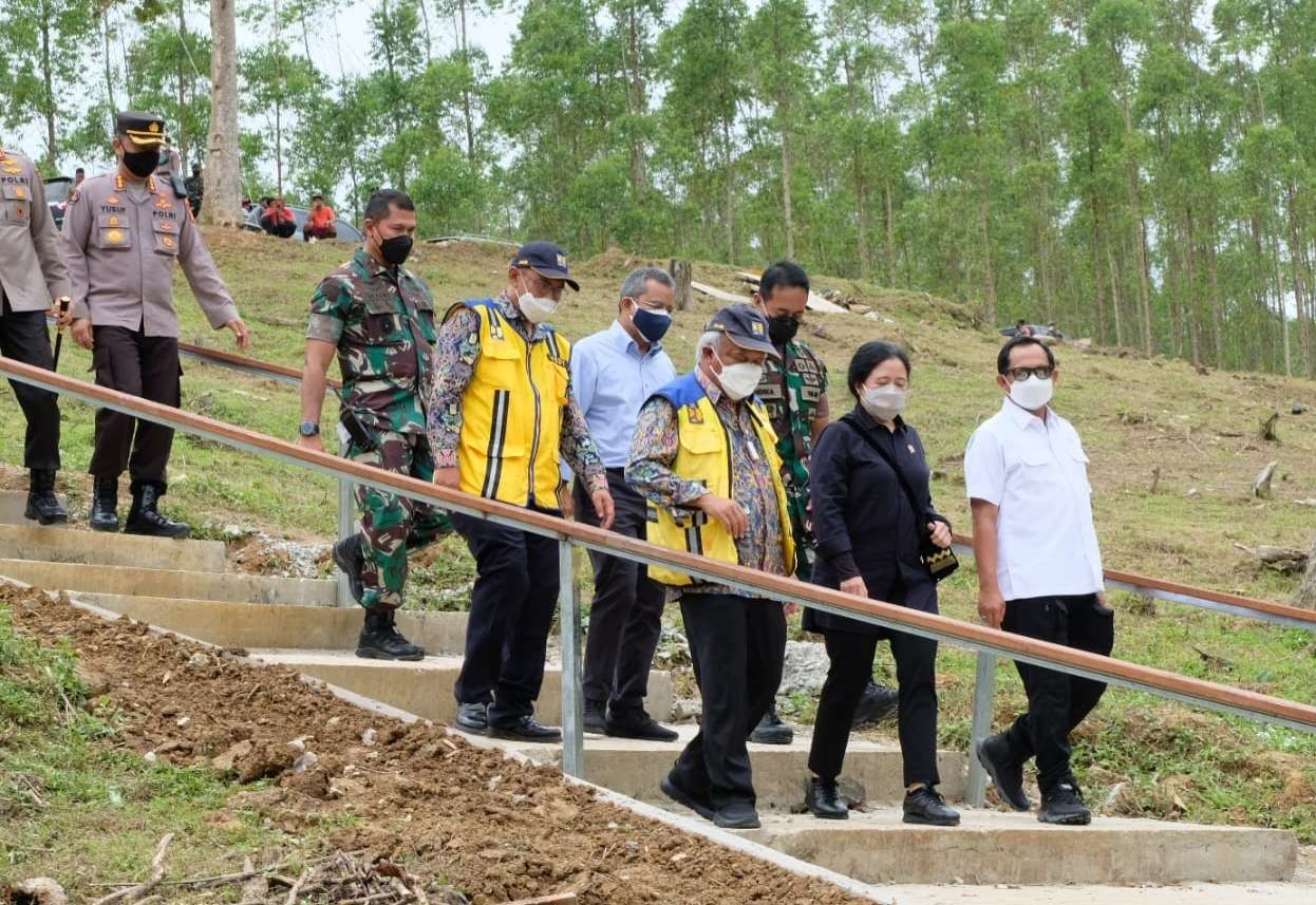 Ketus DPR Puan Maharani beserta rombongan mengunjungi pembangunan IKN di Kalimantan Timur. (Foto: Istimewa)