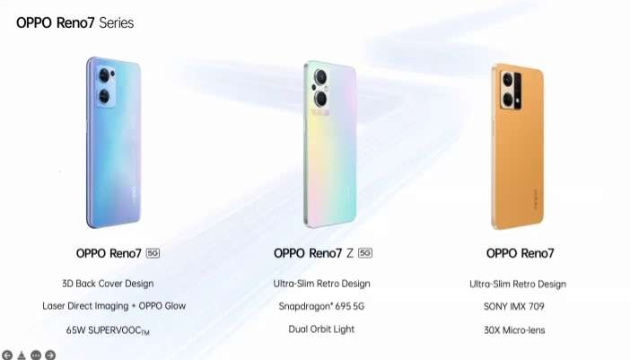 Tiga smartphone terbaru OPPO dalam OPPO Reno7 Series. (Foto: Tangkapan Layar)