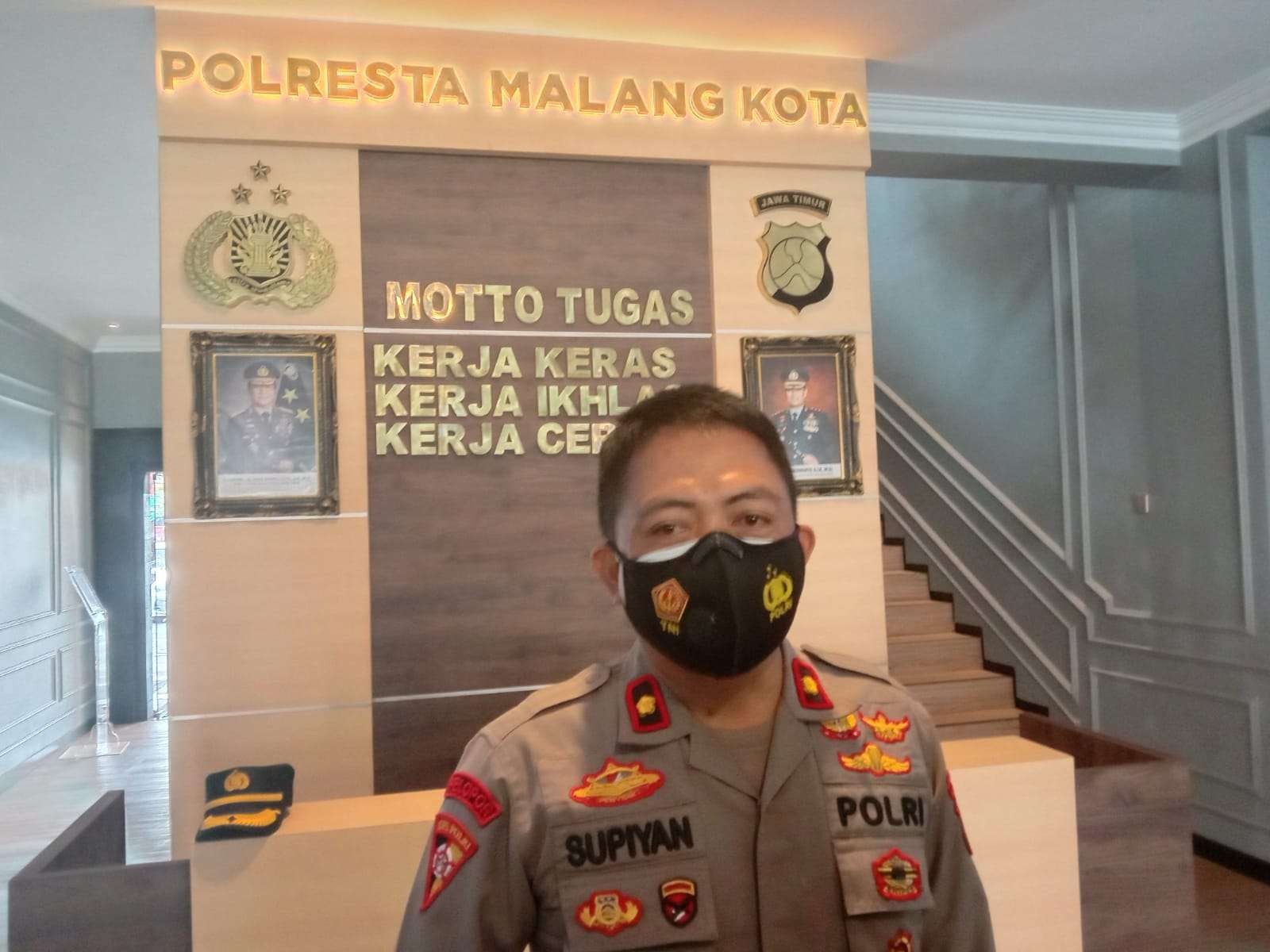 Kabag Ops Polresta Malang Kota, Kompol Supiyan saat ditemui di Mako Polresta Malang Kota (Foto: Lalu Theo/ngopibareng.id)