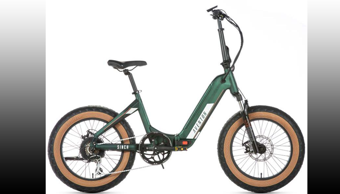 Aventon Sinch warna hijau sepeda e-bike dengan fat tire