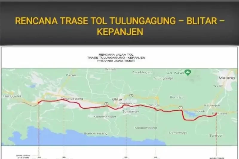 Rencana tol Tulungagung-Blitar-Kepanjen Malang akan terealisasi tahun 2023. (Foto: Ant)