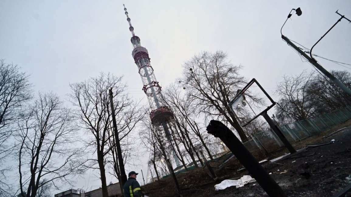 Menara televisi di Kyiv, Ukraina. (Foto: Istimewa)