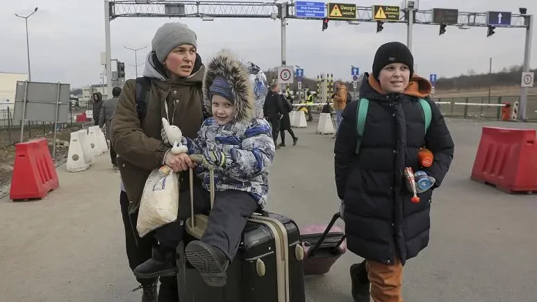 Pengungsi Ukraina mengungsi ke Uni eropa.  (Foto: Euro News)