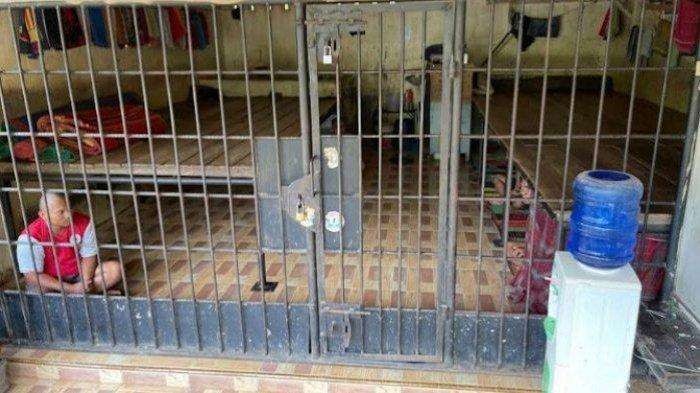 Penjara manusia di kediaman Bupati Langkat Nonaktif. (Foto: Ant)