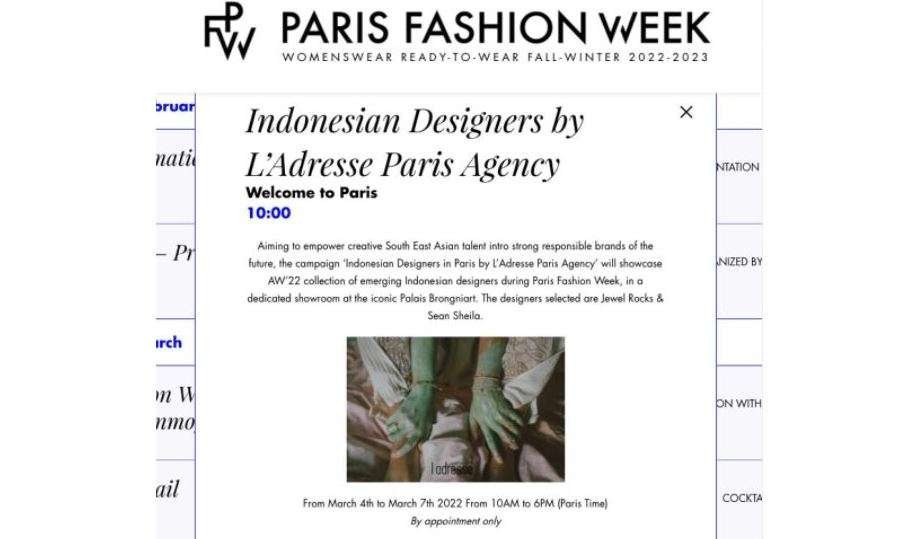 Jewel Rocks Bijoux dan Sean Sheila, dua band lokal yang resmi diundang ke ajang Paris Fashion Week. (Foto: Instagram)