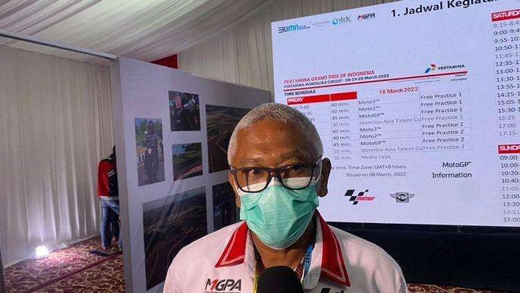 Direktur Utama MGPA, Priandhi Satria saat ditemui di Media Center Indonesia Mandalika (Foto: Lalu Theo/ngopibareng.id)