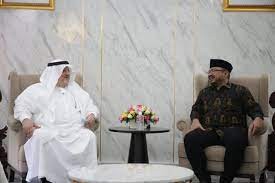 Menag Yaqut Cholil Qoumas dan Duta Besar Kerajaan Arab Saudi untuk Indonesia, Syekh Essam bin Abed Al-Taqafi, di Jakarta. (Foto: Kemenag)