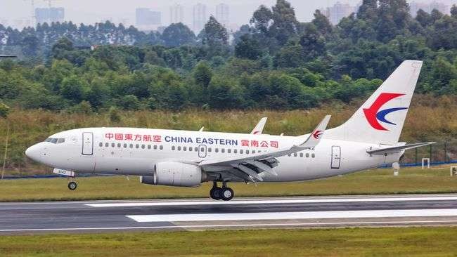 Pesawat China Eastern Airlines Boeing 737-800NG. (Foto: Istimewa)