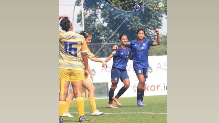 Jalannya laga Arema FC Women versus BMIFA Banten (Instagram:@aremafcwomen)