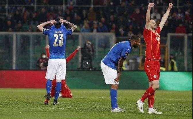 Timnas Italia gagal lolos ke Piala Dunia 2022, usai kalah 0-1 dari Makedonia Utara. (Foto: Istimewa)