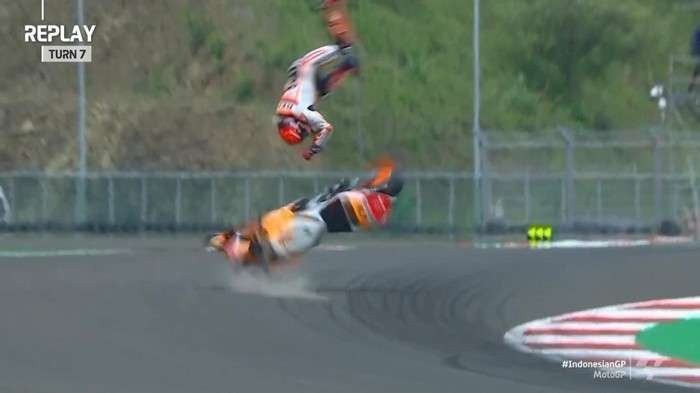 Karier Marc Marquez terancam pasca kecelakaan di Mandalika. (Foto: Twitter MotoGP)