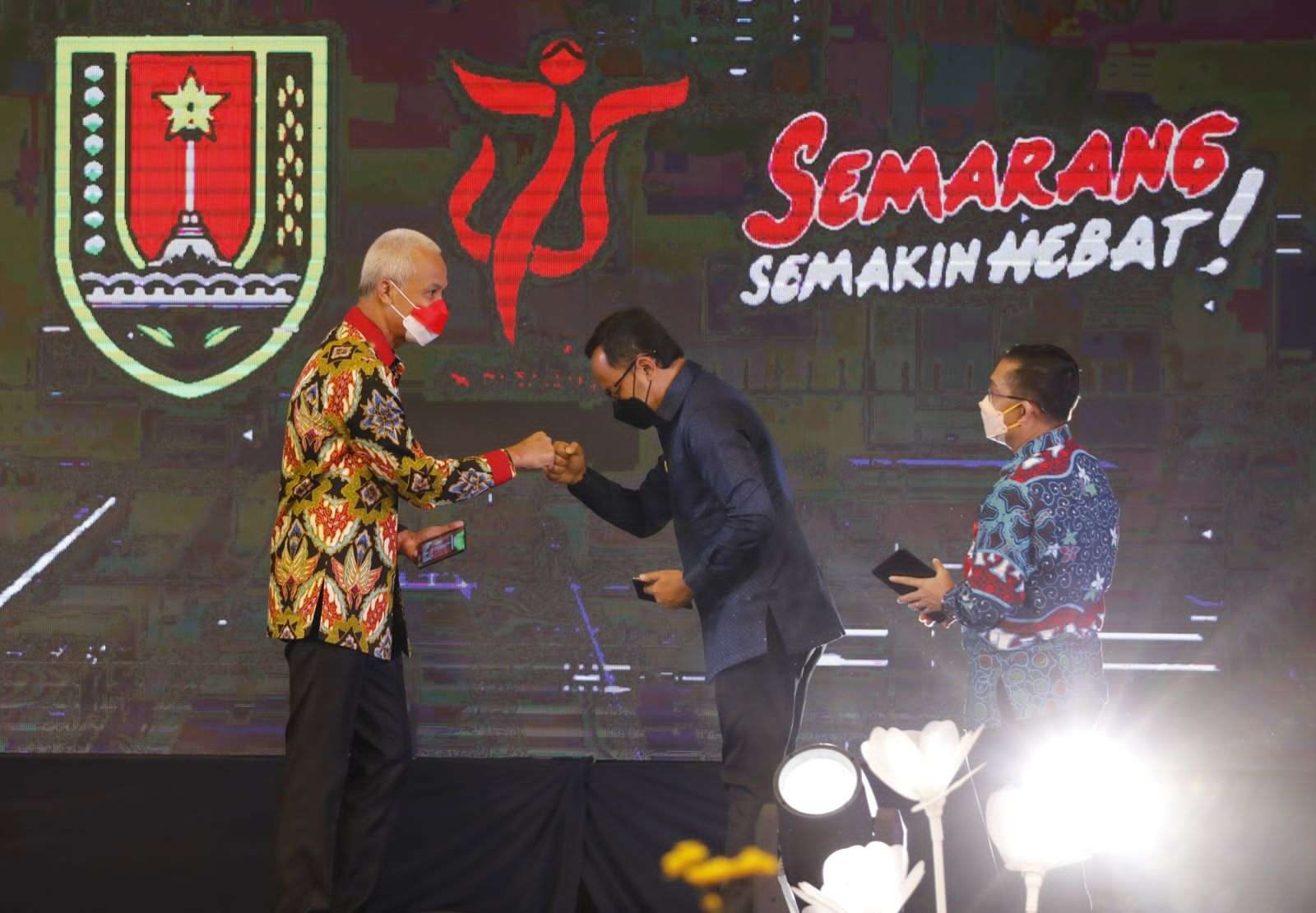 Gubernur Jawa Tengah Ganjar Pranowo usai mengisi acara Summit Kota Sehat 2022 di Patra Hotel Semarang, Senin 28 Maret 2022. (Foto: Istimewa)