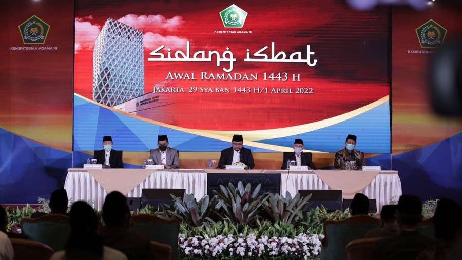 Sidang Isbat Awal Ramadan 1443 Hijriyah digelar di kantor Kemenag Jakarta, Jumat 1 April 2022. (Foto: Kemenag)