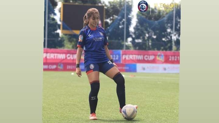 Kapten Tim Arema FC Women, Safira Ika Putri saat berlaga di Piala Pertiwi lalu (Instagram:@aremafcofficial)