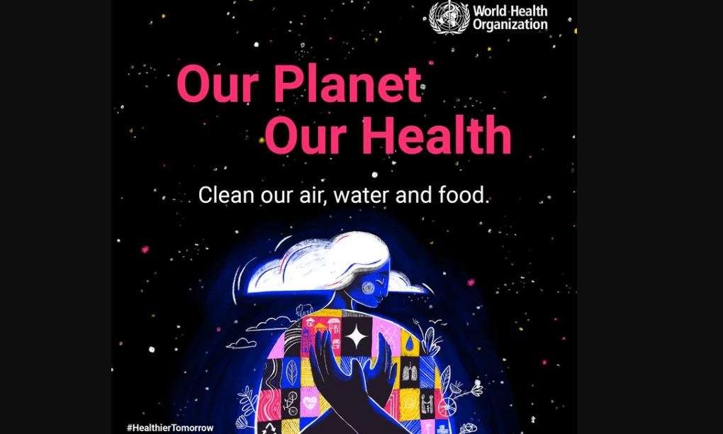 Hari Kesehatan Sedunia mengusung tema Our Planet, Our Health. (Grafis: WHO)