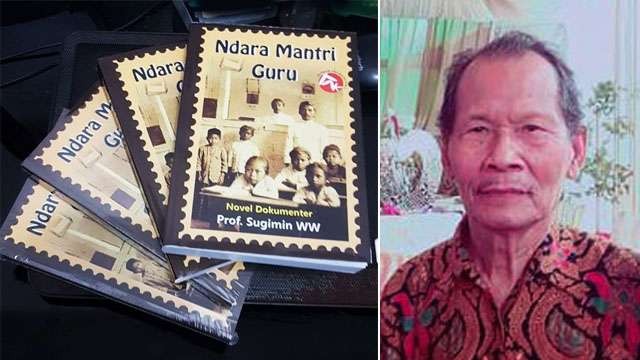 Novel 'Ndara Mantri Guru', dan Prof. Sugimin WW (kanan). (Foto: Imung)