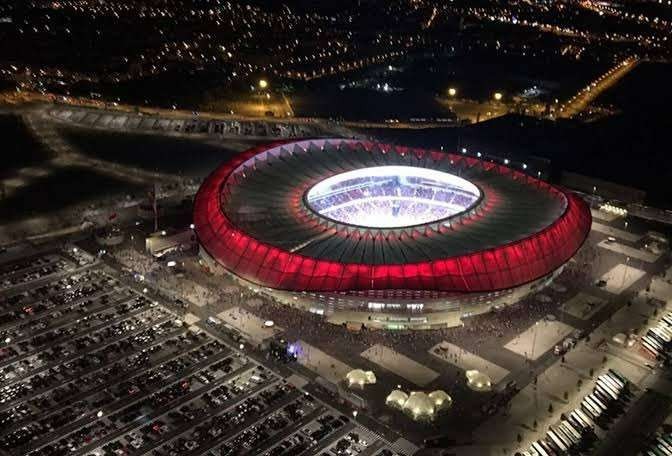 Ilustrasi Stadion Wanda Metropolitano yang akan digunakan Atletico menjamu Manchester City di leg kedua perempat final Liga Champions. (Twitter)
