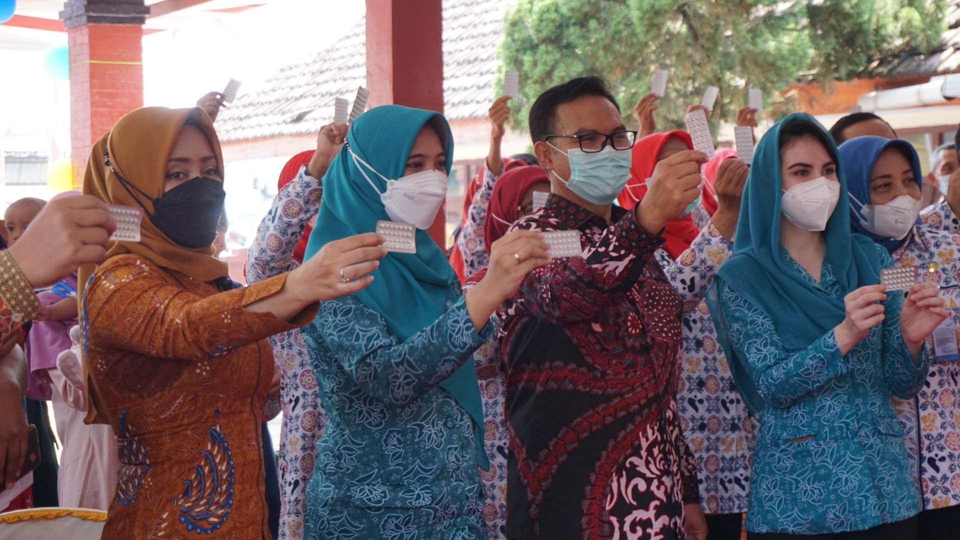 Gebyar pemakaian Pil KB bagi ibu menyusui (busui) dan pelayanan implan se-Kabupaten Mojokerto, Jawa Timur. (Foto: Deni Lukmantara/Ngopibareng.id)