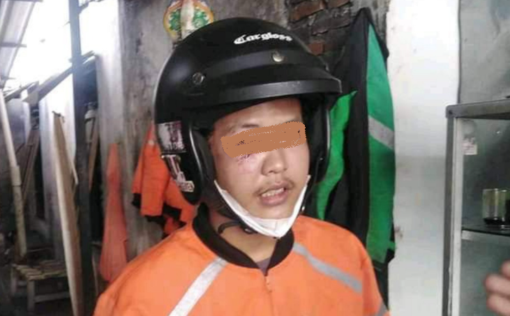 Seorang drivel ojol di Yogyakarta mengarang cerita jadi korban klitih. (Foto: Twitter @Mei2Namaku)