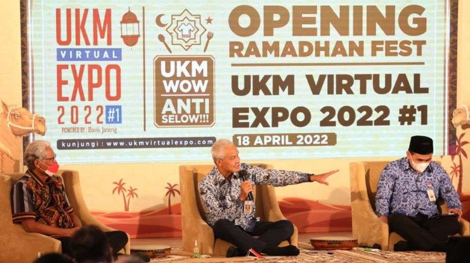 Gubernur Jawa Tengah, Ganjar Pranowo saat pembukaan UKM UVO, Senin 18 April 2022. (Foto: Istimewa)