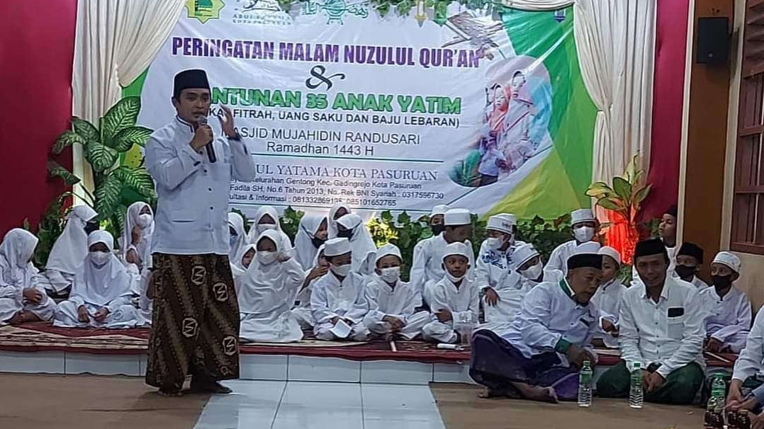Wakil Walikota Pasuruan Adi Wibowo menghadiri malam Nuzulul Quran. (FOto: Istimewa)