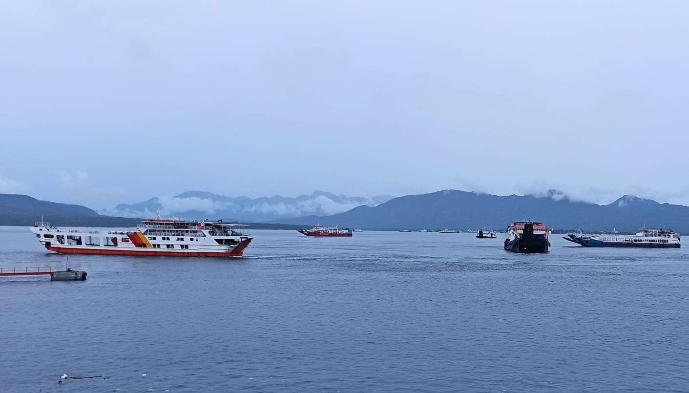 Kapal Penyeberangan di lintasan Ketapang-Gilimanuk siap menyambut angkutan lebaran 2022 (foto: Muh Hujaini/Ngopibareng.id)