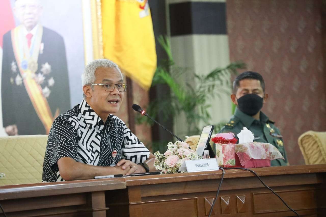 Gubernur Jawa Tengah Ganjar Pranowo melarang pelaksanaan takbir keliling pada malam Idul Fitri 2022. (Foto: Dok Jateng)