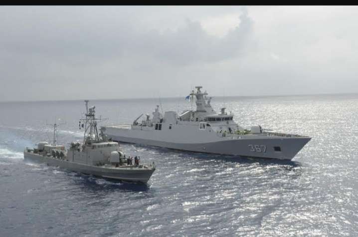 Ilustrasi dua kapal TNI AL penjaga perairan Indonesia dari berbagai jenis kejahatan (Foto: Istimewa)