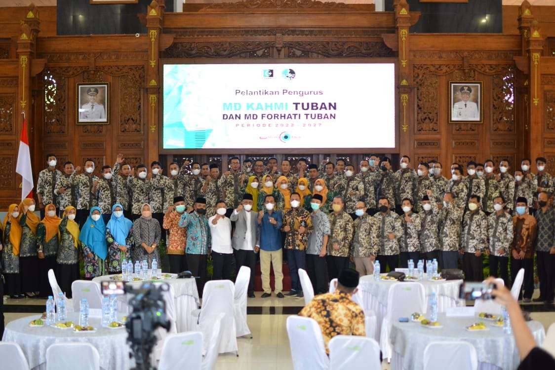 Pengurus MD KAHMI dan FORHATI Tuban Periode 2022-2027 usai dilantik. (Foto: Istimewa)