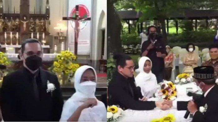 Ayu Kartika Dewi, Stafsus Presiden Joko Widodo saat melangsungkan pernikahan beda agama. (Foto: Istimewa)