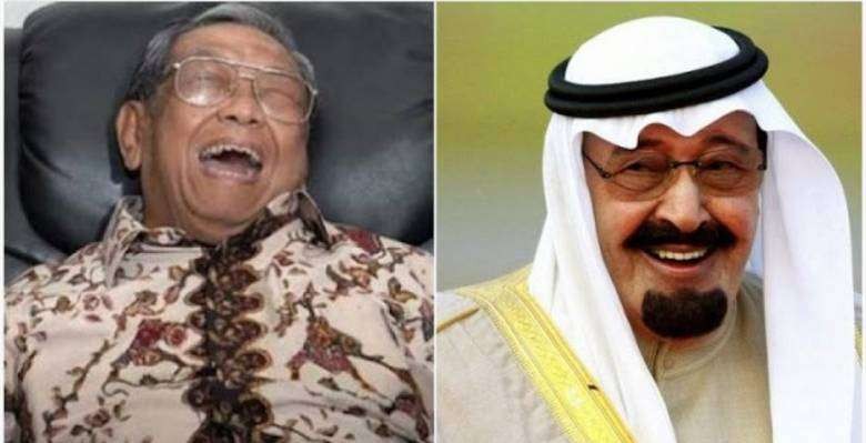 Gus Dur dan Raja Fahd bin Abdul Azis, ketawa karena lelucon. (Ilustrasi)