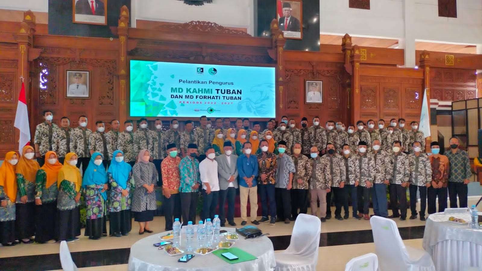 Pengurus Majelis Daerah (MD) Korps Alumni HMI (Kahmi) dan FORHATI Tuban periode 2022-2027. (Foto: Istimewa)