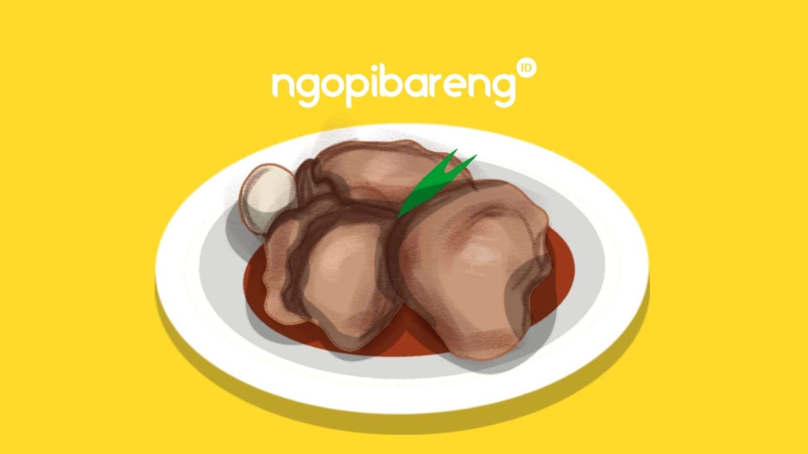 Ilustrasi daging rendang Padang. (Grafis: Fa Vidhi/Ngopibareng.id)