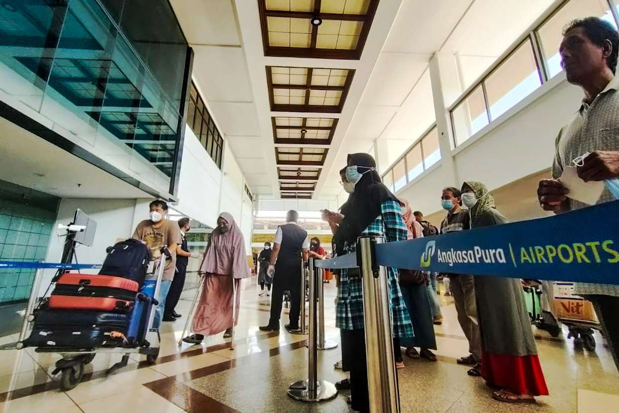 Suasana penumpang di Bandara Internasional Juanda (foto: Aini/Ngopibareng.id)