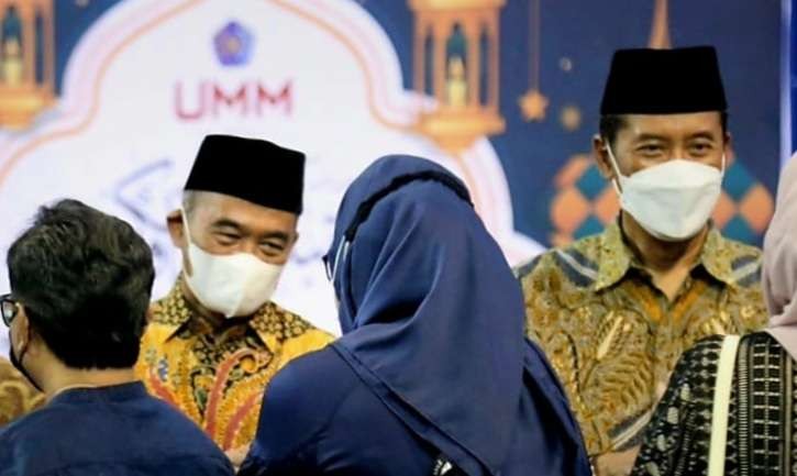 Menko PMK hadiri halal bi halal keluarga besar Universitas Muhammadiyah Malang (UMM) di kampus putih, Minggu, 8 Mei 2022. (Foto: Istimewa)