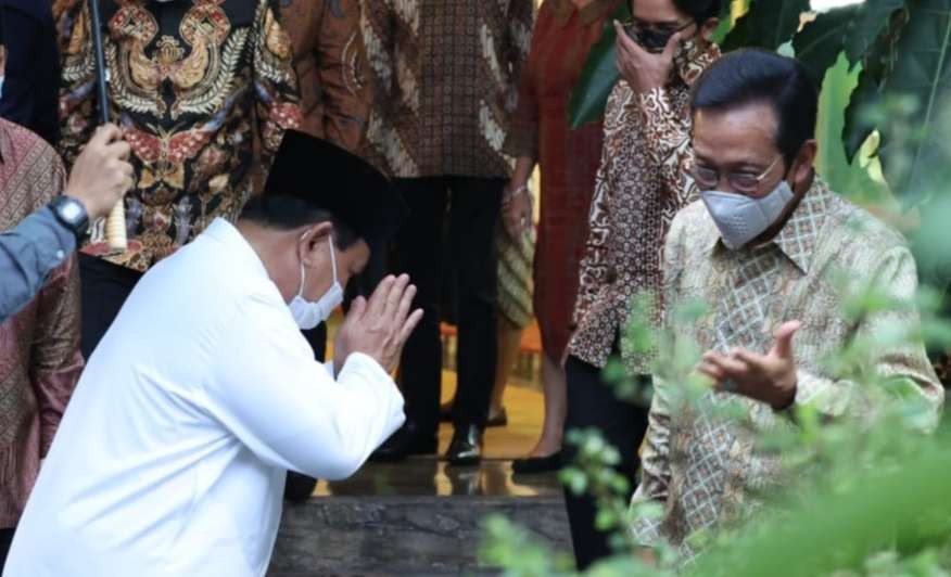 Menhan Prabowo Subibanto bertemu dengan Sri Sultan Hamengkubuono X. (Foto: Istimewa)