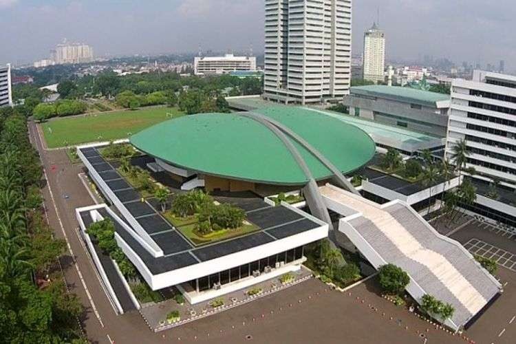 Ilustrasi kubah kura-kura atau dome Gedung Nusantara di Kompleks Parlemen Senayan, Jakarta. (Foto: Istimewa)