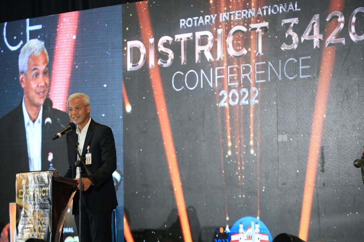 Gubernur Ganjar menghadiri acara Rotary District 3420 Conference di Hotel PO, Kota Semarang, Jumat, 20 Mei 2022. (Foto: Dok Jateng)