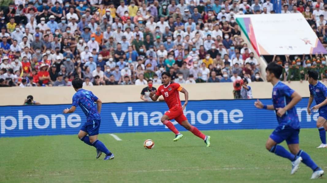 Timnas U-23 Indonesia saat bertemu Thailand di Semifinal SEA Games Vietnam 2022. (Foto: pssi.org)