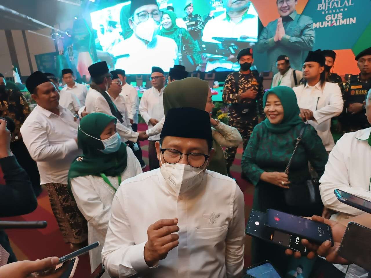 Ketua PKB, Abdul Muhaimin Iskandar usai halal bihalal di Dyandra Convention Center, Surabaya, Minggu 22 Mei 2022. (Foto: Istimewa)