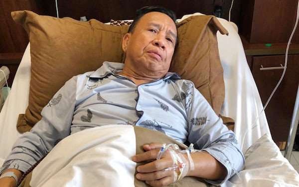 Komedian Miing Bagito kondisinya sudah membaik, usai menjalani operasi bypass jantung, Senin 23 Mei 2022. (Foto: Dok. Pribadi)