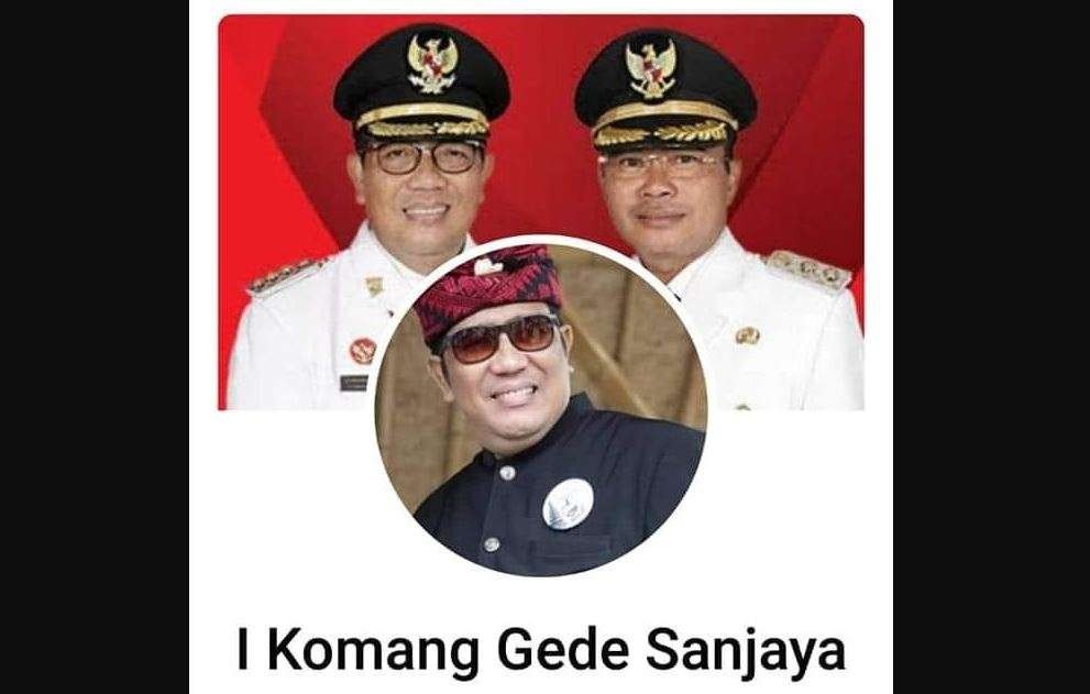 Akun Facebook yang mencatut nama Bupati Tabanan, Bali, I Komang Gede Sanjaya. (Foto: Tangkapan layar)