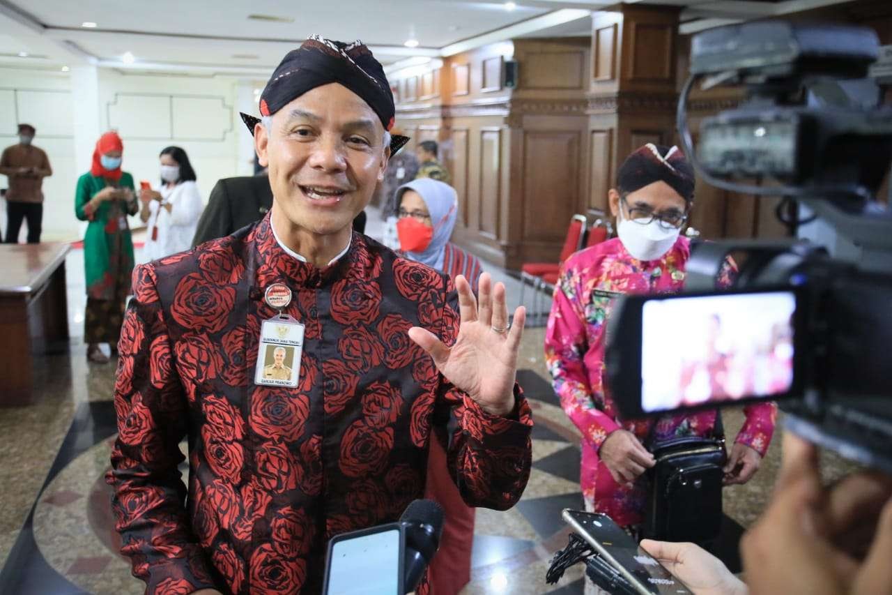 Gubernur Jateng Ganjar Pranowo punya cara sendiri dalam merayakan Hari Lahir Pancasila. (Foto: Ist)