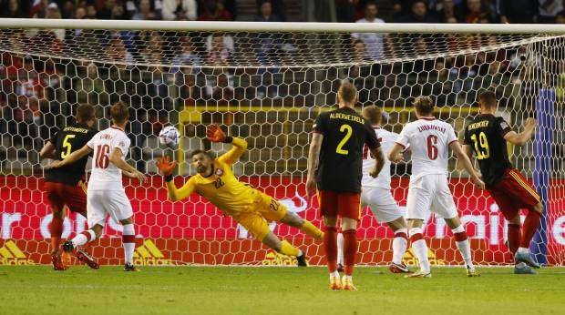 Timnas Belgia berpesta gol ketika mengalahkan Polandia dengan skor 6-1 pada pertandingan Grup A4 UEFA Nations League. (Foto: Reuters)