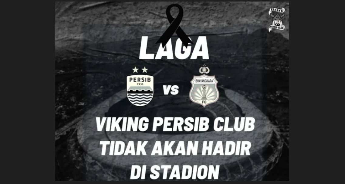 Viking Persib Club tidak akan datang ke stadion GBLA di laga terakhir Persib Bandung. (Foto: Instagram@officialvpc)