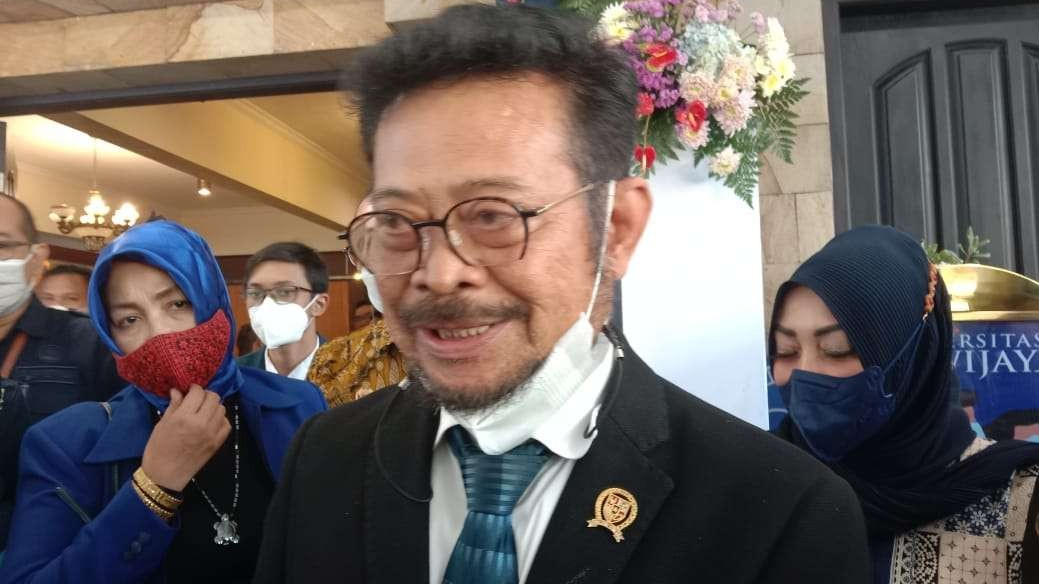 Menteri Pertanian Republik Indonesia, Syahrul Yasin Limpo saat berada di Universitas Brawijaya, Malang (Foto: Lalu Theo/Ngopibareng.id)