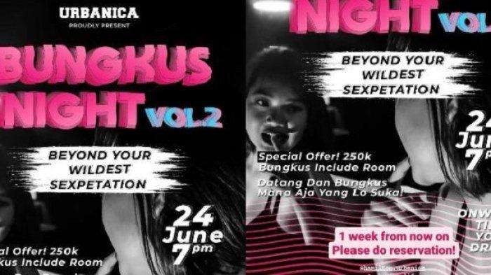 Promosi Bungkus Night Vol.2 membuat polisi menelusuri tamu Bungkus Night Vol.1. (Foto: Instagram @hamilton.urbanica)